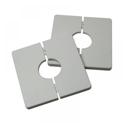 Cyslmuk - Set of 2 square pipe covers made of self-adhesive pvc plastic for shower hoses with 33 mm diameter