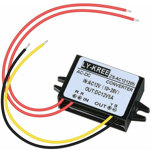 Dewdat - ac-dc Power Converter ac 12V (10-28V) to dc 12V Reduced Voltage Converter, IP68 Waterproof Buck Converter Module Voltage Regulator, Motor,