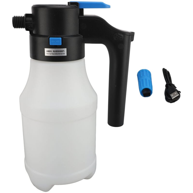 Electric Car Foam Sprayer 1.5L High Pressure USB Portable Snow Foaming Sprayer Car Wash Foamer for Garden Car Cleaning