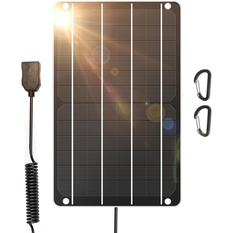 Gotrays - 6W Solar Panel, 5V/1A usb Mini Solar Panel, IP67 Waterproof Monocrystalline Module, diy Solar Panel Kit with pet Material, Suitable for