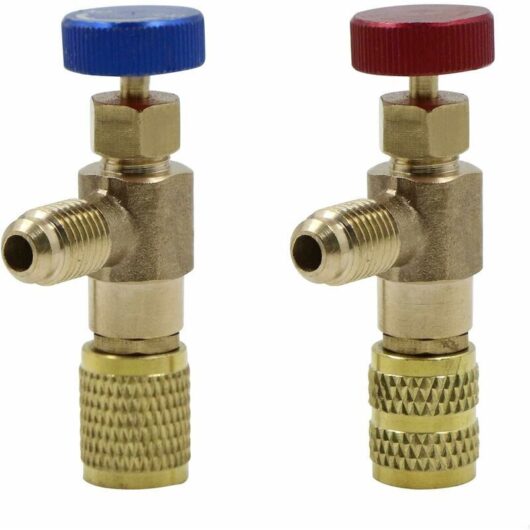 Gotrays - Liquid Safety Valve Air Conditioning Valve - Flow Valve Adapter Brass Connector Fitting for R410 R22 Air Conditioning Flow Hose Refrigerant