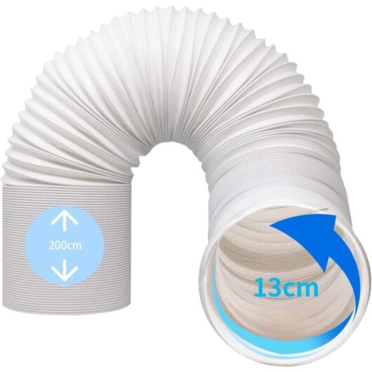 Gotrays - Mobile Air Conditioning Hose, Air Conditioning Exhaust Duct Diameter 13cm, Length 200CM, Flexible pvc Exhaust Duct Set for Mobile Air