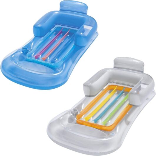 Gotrays - Set of two inflatable lounge chairs, floating bed, back seat, pool float, floating lounge chair for summer party.