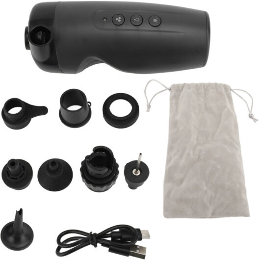 Groofoo - Electric Air Pump 3000mAh Battery Portable Cordless Inflator Deflator Pump with 8 Nozzles for Home Outdoor