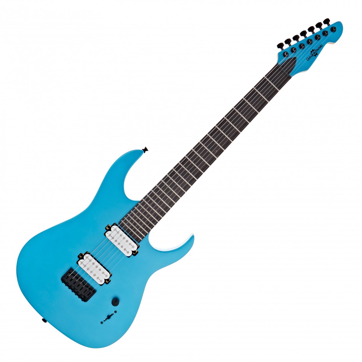 Harlem S 7-String Electric Guitar by Gear4music Blue Sparkle