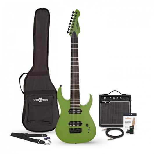 Harlem S 8-String Electric Guitar + 15W Amp Pack Slime Green