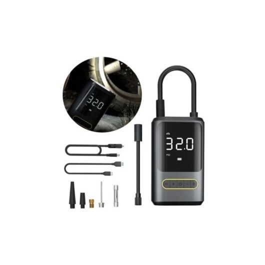 Mumu - 6000mAh Mini Electric Air Pump Portable Air Compressor 150PSI Battery Digital lcd Display Tire Inflator Rechargeable Air Pump for Car Bicycle