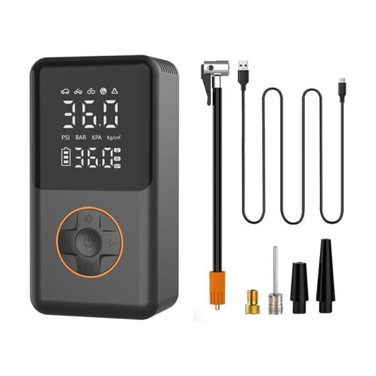 Mumu - Electric Air Pump, 10000mAh Battery Electric Air Pump, 150PSI Portable Mini Compressor with Pressure Gauge, Digital lcd Screen Electric