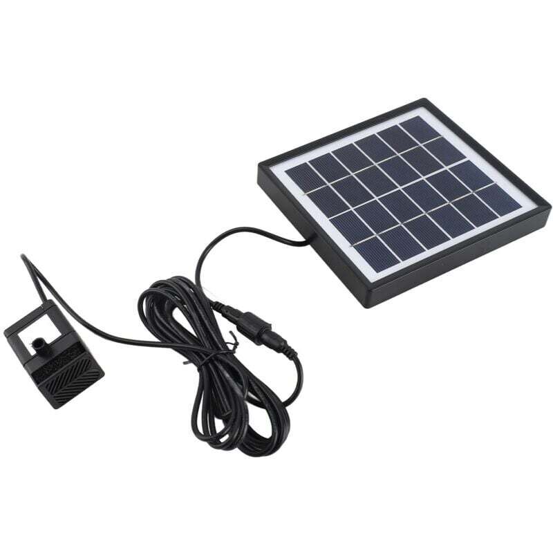 Solar Fountain Pump, 6V 1.5W 160L/h PET Solar Panel Powered, Water Fish Tank Pool Home Garden Watering Kit, for Fountain Pond MUMU