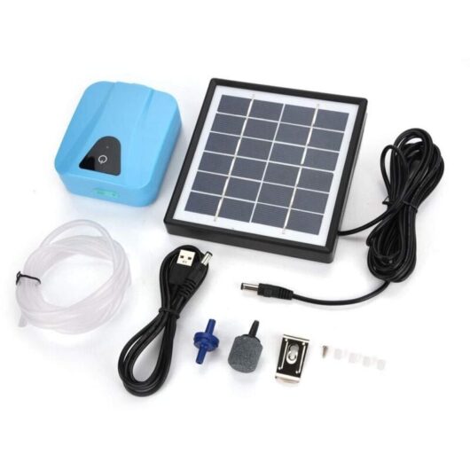 Solar Waterproof Air Pump Oxygen Aerator for Outdoor Pool Pond Aquarium