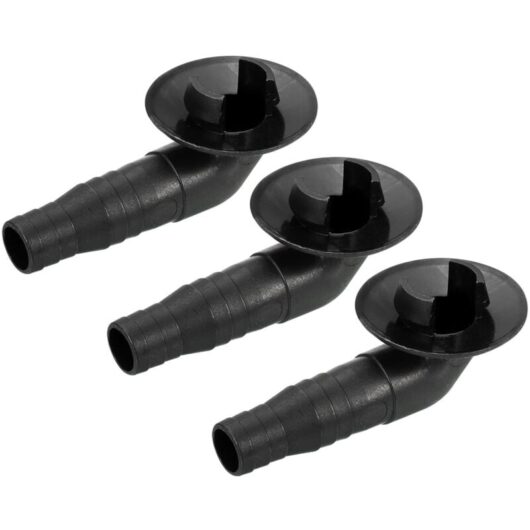 Tinor - Air Conditioner Drain Hose Connector 19mm Tube Elbow Fitting Replacement Part Accessories for Mini-Split Window ac, Black Pack of 3