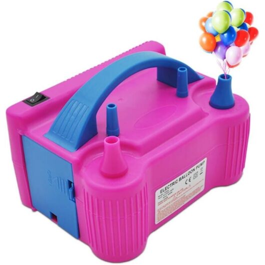 Tinor - Electric Balloon Pump, Electric Balloon Inflator with Double Nozzle Portable Balloon Pump, Balloon Decoration for Christmas Decoration