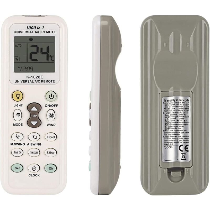 Tinor - Universal Air Conditioner Remote Control for lg Gree Midea Toshiba Haier Daikin Hitachi Sharp Panasonic Samsung Sanyo Hisense Fujitsu
