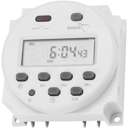 Ymyny - 12VDC 16A Timer Switch Electronic Digital lcd Time Relay Switch Programmable lcd Microcomputer Mini Control Power Supply Timer Switch CN101A