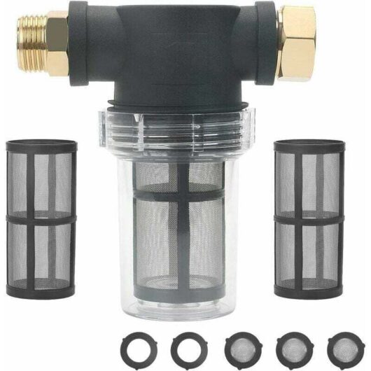Ymyny - 3/4 inch garden filter for high-pressure cleaners - sediment filter - water filter - water filter - with 2 x 100 thread filters mumu