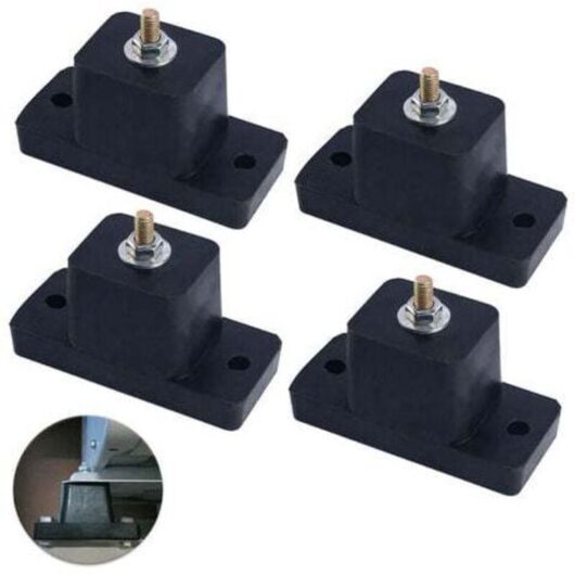 Ymyny - 4 Pairs/Set Rubber Anti-Vibration Isolation Pads for Air Conditioner Shock Absorber Mounting Base mumu