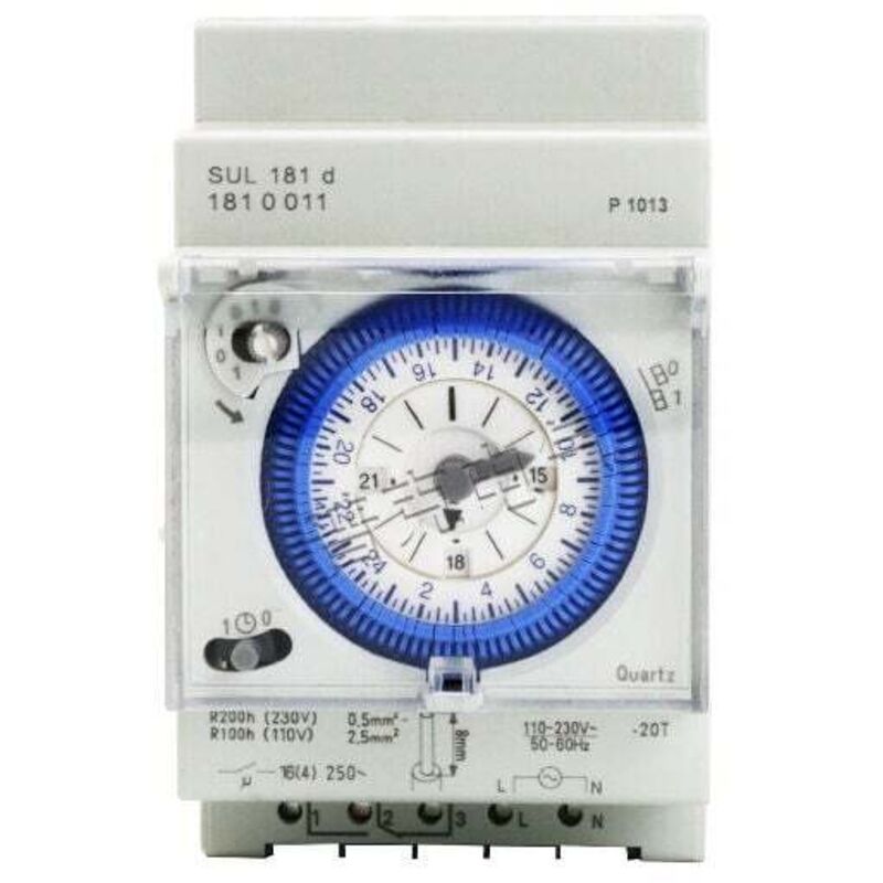 Ymyny - Analogue Timer with Synchronous Motor and Daily Program, Timer, 110-230VAC mumu