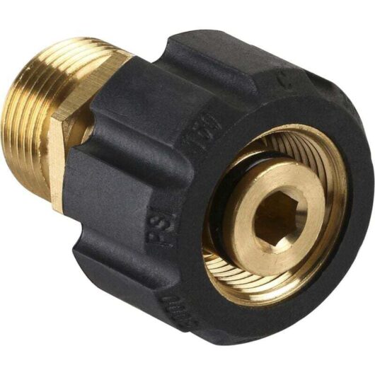 Ymyny - Pressure Washer Adapter, M22 15mm Metric Female Thread to M22 14mm Male Thread Connector, 4500 psi mumu
