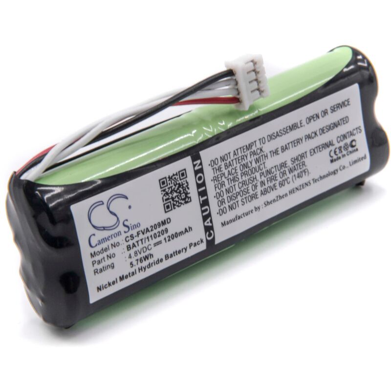 vhbw Replacement Battery compatible with Fresenius Nutrition Applix Smart long pump, Amika Medical Equipment (1200mAh, 4.8 V, NiMH)