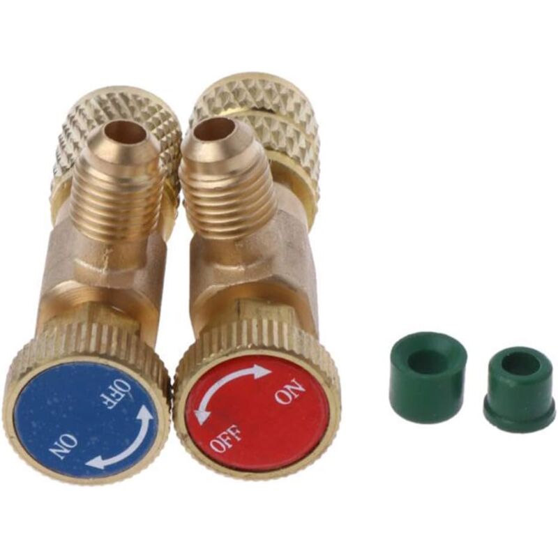 Pcs Refrigerant Filling Safety Valve Quick Coupler Air Conditioning R22 Connector Adapters