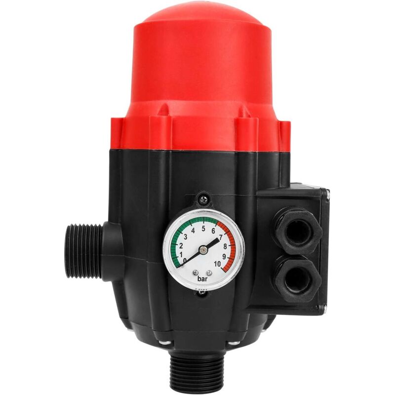 Tinor - 10bar Water Pump Pressure Switch, Electric Pressure Switch, Automatic Start and Stop, Automatic Start and Stop, Red(Interface: G1)