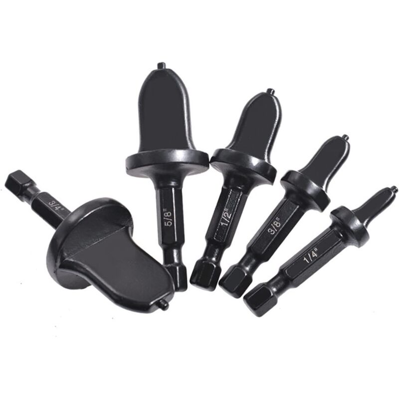Tinor - 5pcs Copper Tube Expander Tool Air Conditioning Conditioning Expander Swaging Tool Drift Bit Type Teasing Tools hss Hex Handle Tube Expander
