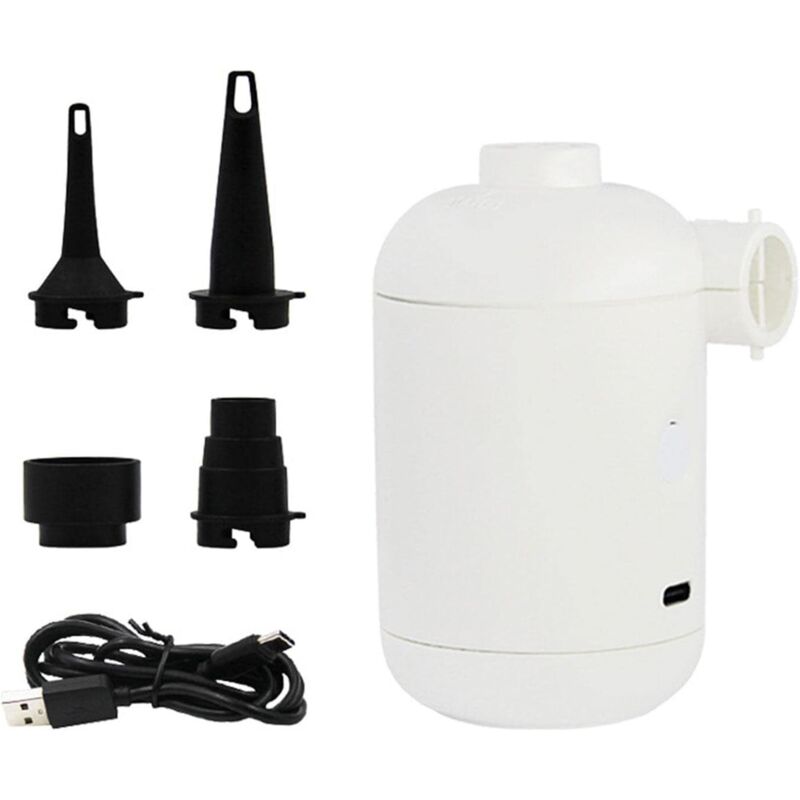 Tinor - Pcs Mini Air Pump for Inflatables - Electric Portable Air Mattress Pump usb Rechargeable Mini Air Pump, Cordless Inflation and Deflation Pump