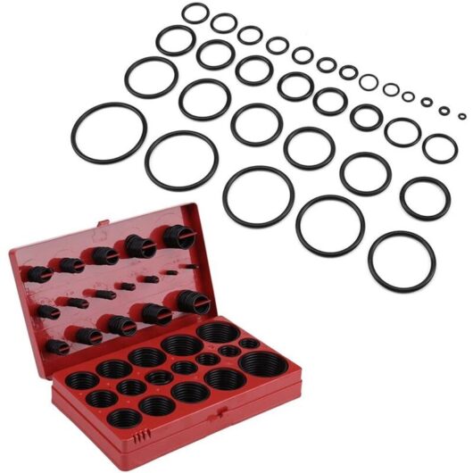 Tinor - Universal Rubber O-Rings for Car Valves, 419 Pieces 32 Sizes Assortment of O-Rings ø 3-50 mm Pumps and Electrical Equipment O-Ring Set