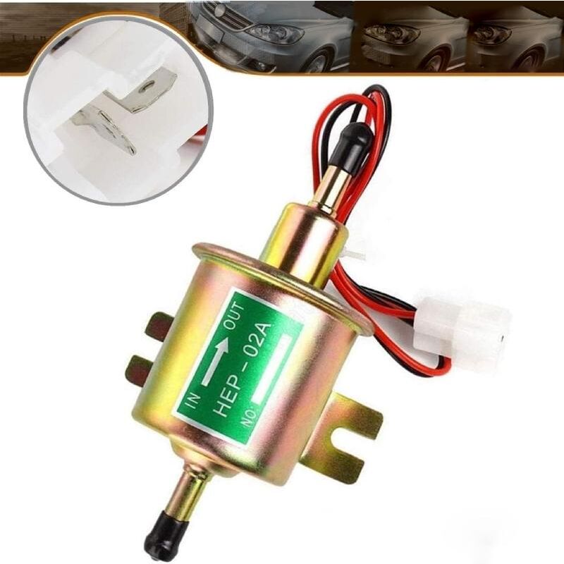Universal Diesel Gasoline Electric Fuel Pump 12V HEP-02A HEP02A Low Pressure OEM HEP-02A 12V Fuel Pump for Most Car Carburetor Motorcycle ATV