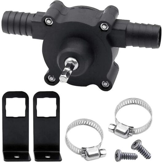 Water Pump for Home Garden, Portable Mini Water Pump Self Priming Electric Borehole Pump with 6.35mm Shank Diesels Oil Fluid Water Hand Electric