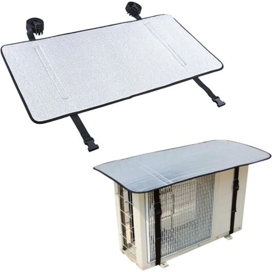 110x55 cm Air Conditioner Parts Accessories, Aluminum Outdoor Air Conditioner Cover ac Protector for Outdoor Unit Heat Pump Unit Cover for - Csparkv
