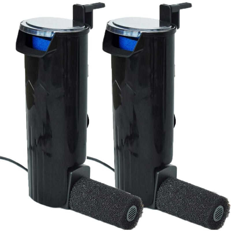 2 Pack, Aquarium Turtle Filter, Quiet Water Flow, Biological Water Cleaning Pump, Low Waterfall Filter (Waterfall Filter)
