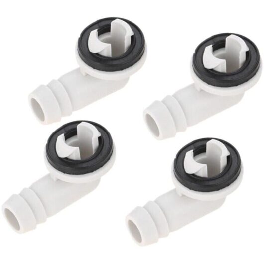 4Pcs Plastic Air Conditioner AC Drain Hose Connector and Rubber Ring Kit