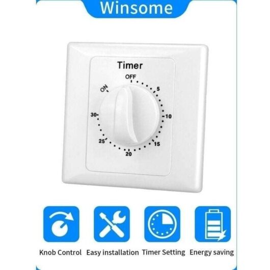 AC 220V High Performance Pump Timer Switch Electronic Control Mechanical Countdown Socket Time Switch-30min