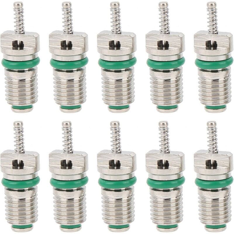 Csparkv - 10Pcs Air Conditioning Valve Core, R134a Automotive Air Conditioning Part Valve Core Air Conditioning Valve Core Kit for Most Cars