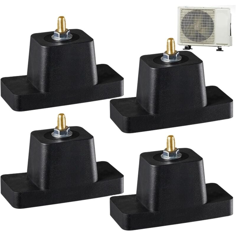 Csparkv - 4pcs Air Conditioner Rubber Mount Rubber Vibration Damper, Air Conditioner Damping Base for Air Conditioner Outdoor Unit