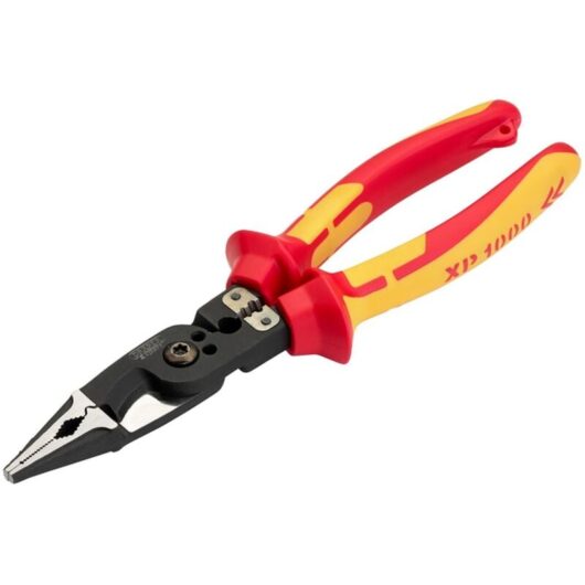 Draper 94605 XP1000 VDE Tethered 8-in-1 Electricians Pliers, 215mm