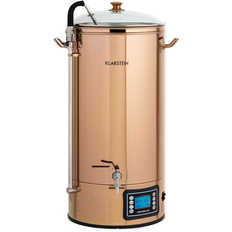 Klarstein Beer Making Kits, Home Brew Starter Kit, 50L XXL Make Your Own Beer Brew Kit, Stainless Steel Beer Brewing Kits for Beginners, Auto-Mode,