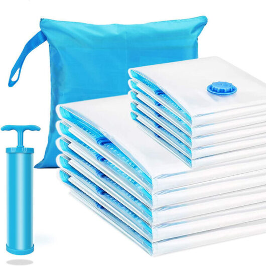 Linghhang - 10pcs Transparent Thickening Vacuum Compression Bag Quilt Clothes Storage Bag Vacuum Sealing Bag