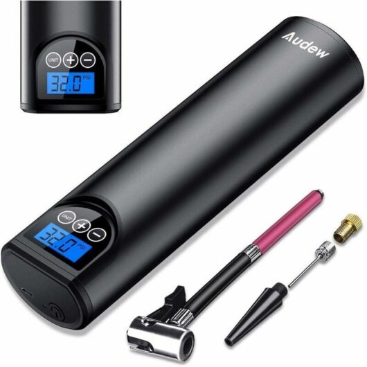 Mini Compresseur dair Électrique, Pompe de Pneu De Voiture, avec LED Écran LED Lampe Prise USB 12V 150PSI Rechargeable pour Vélo/Voiture/Jouet