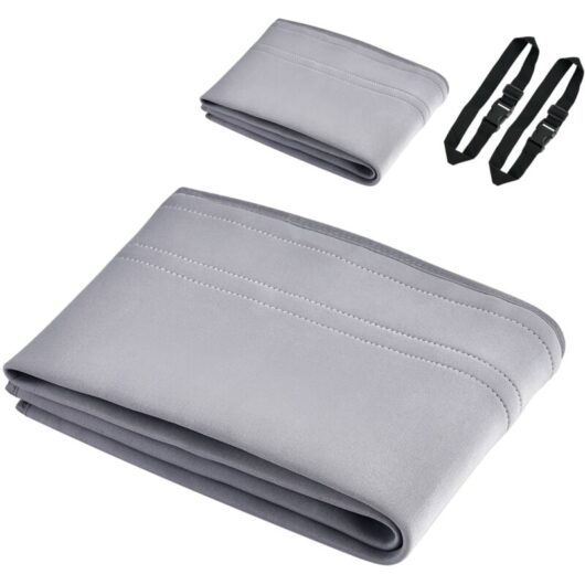 Mophorn Air Conditioner Hose Cover, Insulation Sleeve for 5 & 5.9" Exhaust Hoses, Portable AC Duct Vent with Adjustable Buckles, Gray
