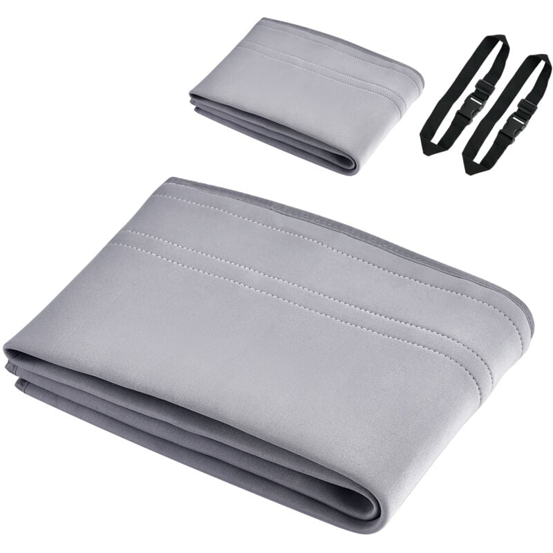 Mophorn Air Conditioner Hose Cover, Insulation Sleeve for 5 & 5.9" Exhaust Hoses, Portable AC Duct Vent with Adjustable Buckles, Gray