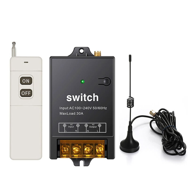 Osuper - Remote Control Switch, 1500M Long Distance, ac 110V/120V/240V/40A Relay Wireless rf Switch, Wireless Remote Switch for High Power Water Pump