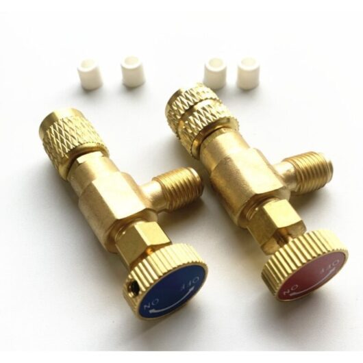 Serbia - 2 Pcs Remplissage Réfrigérant Soupape de Sécurité Coupleur Rapide Air Conditionné R410A R22 Connecteur Adaptateurs,