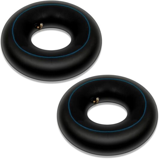 Set of 2 inner tubes, 4.10/3.50-4 inch, for wheelbarrows, replacement tires for wheelbarrow wheels, inner tubes for lawnmowers, handcarts,