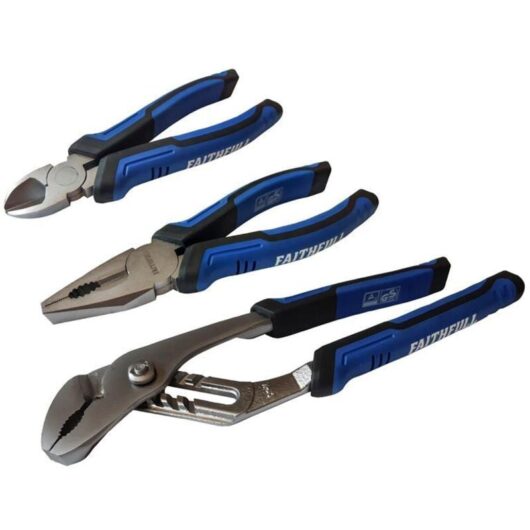 Soft Grip Pliers Set, 3 Piece FAIPLSET3N - Faithfull