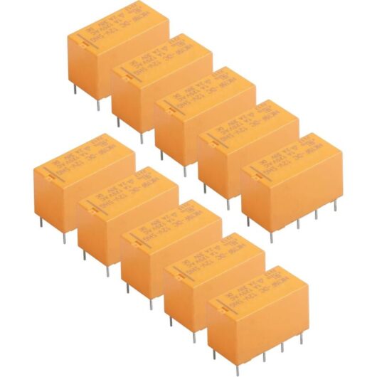 10 automotive relays, 8-pin relays, 12A relays, mini power relays, suitable for headlights, starters, fuel pumps, fan motors, horns and fans