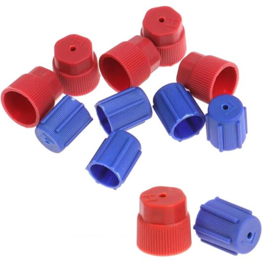 10Pcs Car Air Conditioning Caps R134a Air Conditioning Service ac System Charging Caps High and Low Pressure Charging Port Caps for Car Air