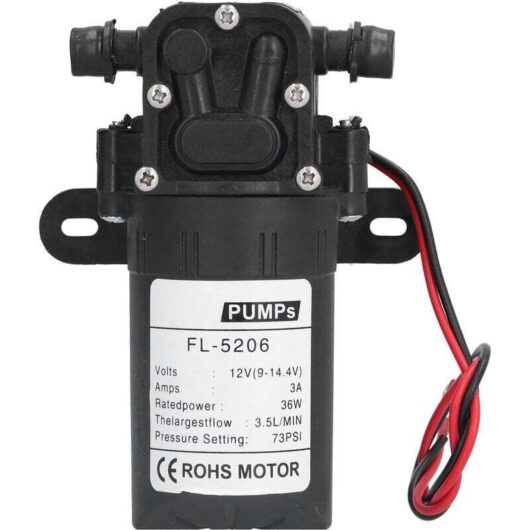 12 V DC, 36 W, 73 PSI single-sided tube diafragma pump for agricultural electric sprayer, DC water pump accessory