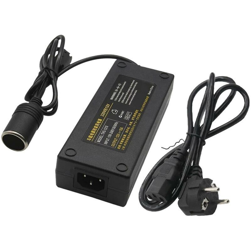 12V 15A 160W Car Converter, 220V to 12V Car Adapter, Car Converter, Home, Cigarette Lighter, EU Plug